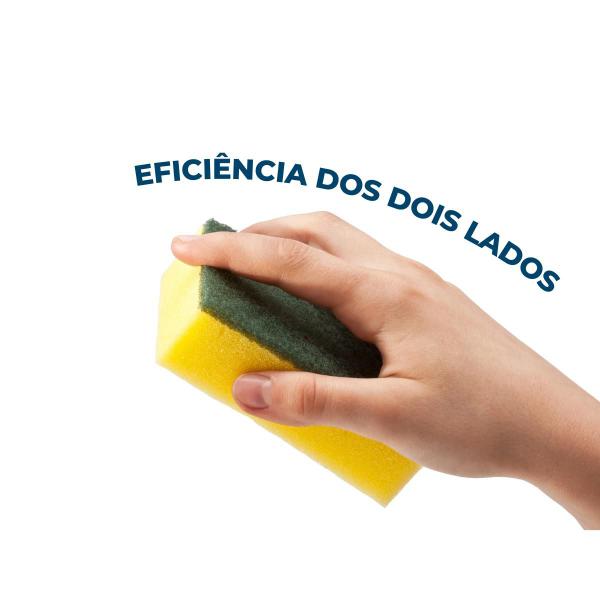 Imagem de Esponja Dupla Face 3m Scotch Brite Bucha Lava Louça Buchinha Amarela Multiuso