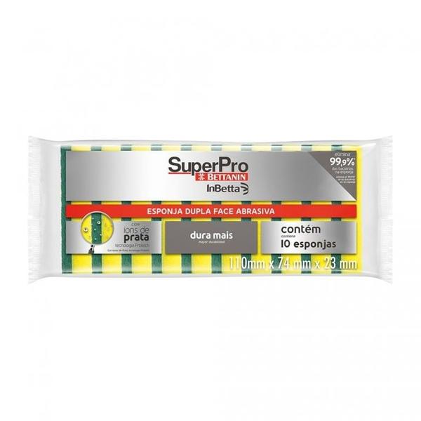 Imagem de Esponja Dupla Face SUPERPRO 100x71mm pct c/ 10un Ref.9406F