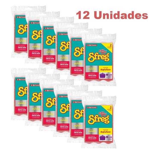 Imagem de Esponja Esfreg Kit com 12 Pacotes Esfrebom