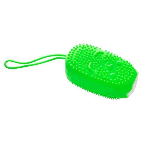 Imagem de Esponja Esfregão Silicone Massageador Esfoliante Verde