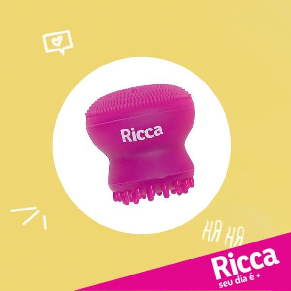 Imagem de Esponja Facial Polvo de Silicone Rosa Espolvinha de Limpeza Ricca