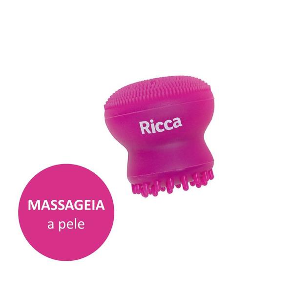 Imagem de Esponja Facial Polvo de Silicone Rosa Espolvinha de Limpeza Ricca