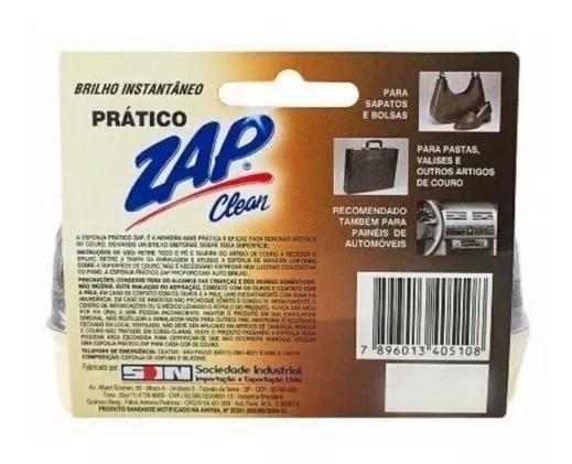 Imagem de Esponja Limpa e Da Brilho Instantâneo Para Couro Incolor 5g Pratico - ZAP Clean