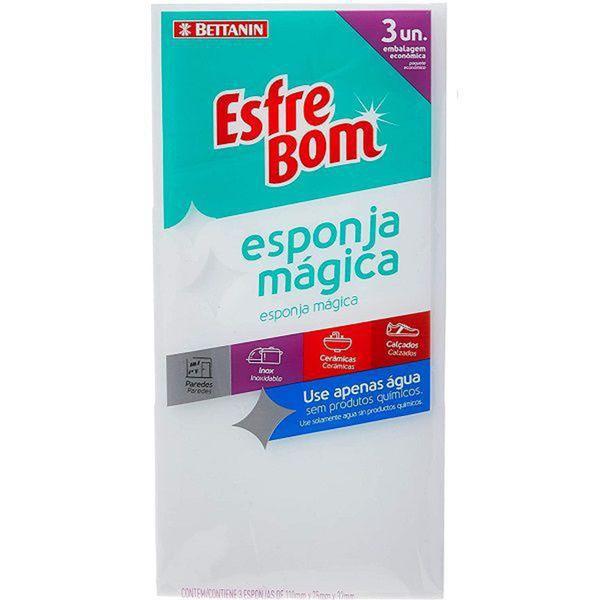 Imagem de Esponja Magica Esfrebom com 3 Unidades Bettanin BT4573