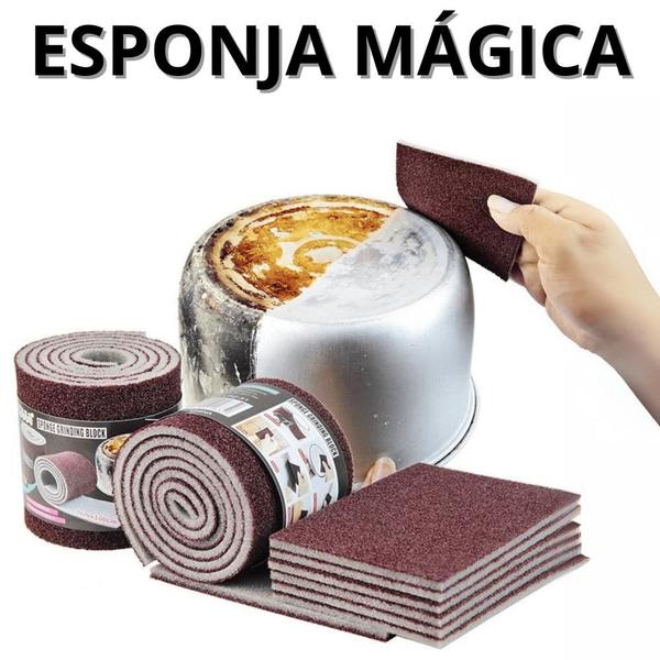 Imagem de Esponja Magica Para Limpeza Pesada Remoção de Ferrugem