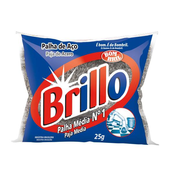 Imagem de Esponja Palha Aco Grossa 1 Obra Metais Brillo Bombril