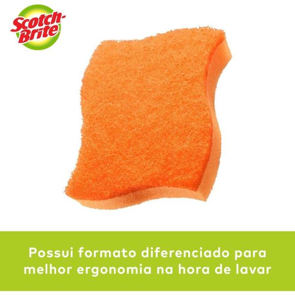 Imagem de Esponja para Limpeza SCOTCH-BRITE Não Risca Laranja