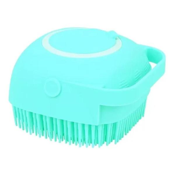 Imagem de Esponja Silicone Banho Massageador Dispenser Shampoo