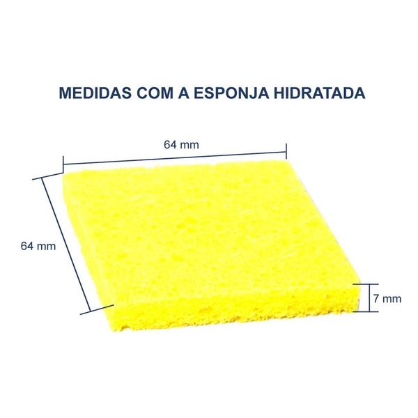 Imagem de Esponja Vegetal Kaisi Para Ferro Soldar 64x64x7mm C/2 Peças