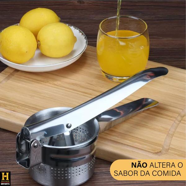 Imagem de Espremedor Amassador De Batatas Legumes Manual Profissional Resistente De Aço Inox