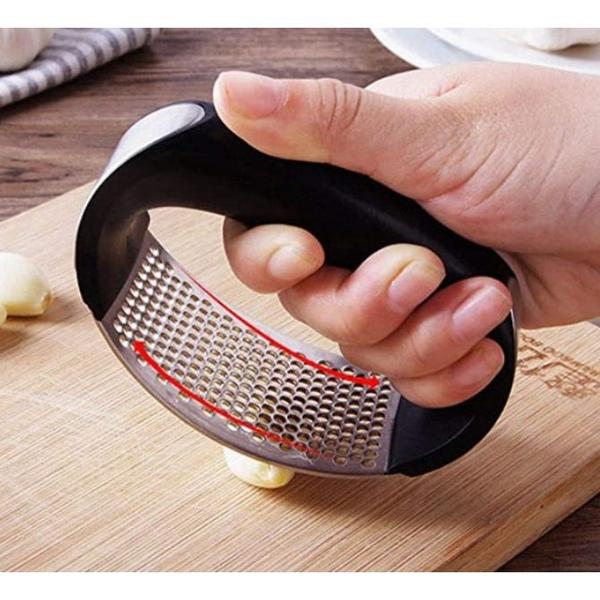 Imagem de Espremedor Amassador Triturador De Alho Inox Manual Cozinha Garlic Press