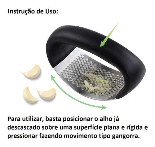 Imagem de Espremedor De Alho Amassador Triturador De Aço Inox Manual0