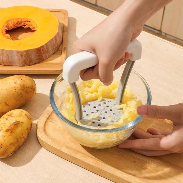 Imagem de Espremedor de Batata e Frutas com Alça Antiderrapante - Utensílio de Cozinha Durável