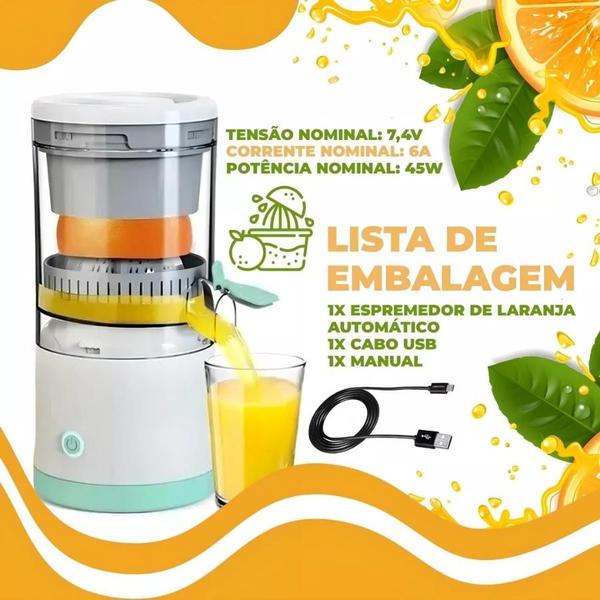 Imagem de Espremedor de Frutas Automático  Prático e Portátil