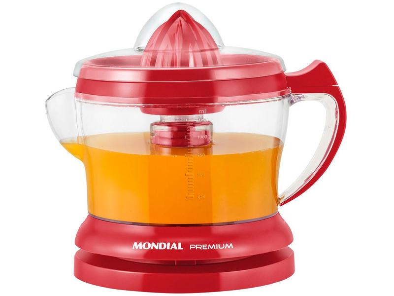 Espremedor de Frutas Mondial Red Premium E-23 - 30W 1,25L Vermelho Espremedor de Frutas Mondial Red Premium E-23 - 30W 1,25L Vermelho