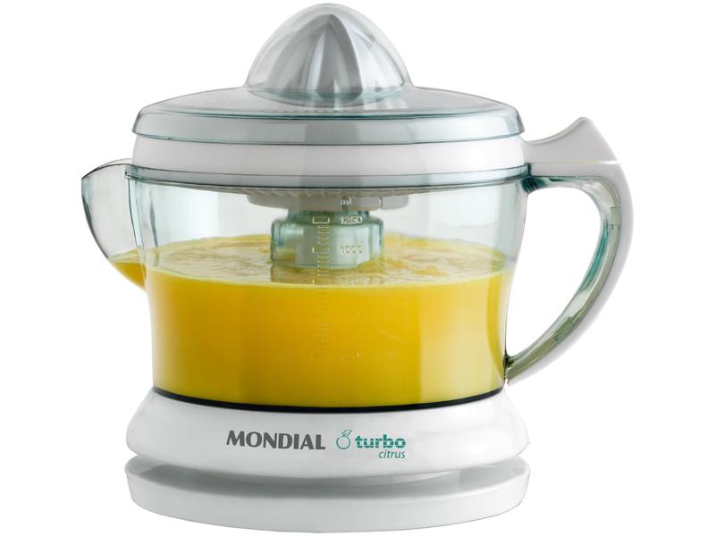 Espremedor de Frutas Mondial Turbo Citrus E-01 Elétrico 25W Branco Espremedor de Frutas Mondial Turbo Citrus E-01 Elétrico 25W Branco