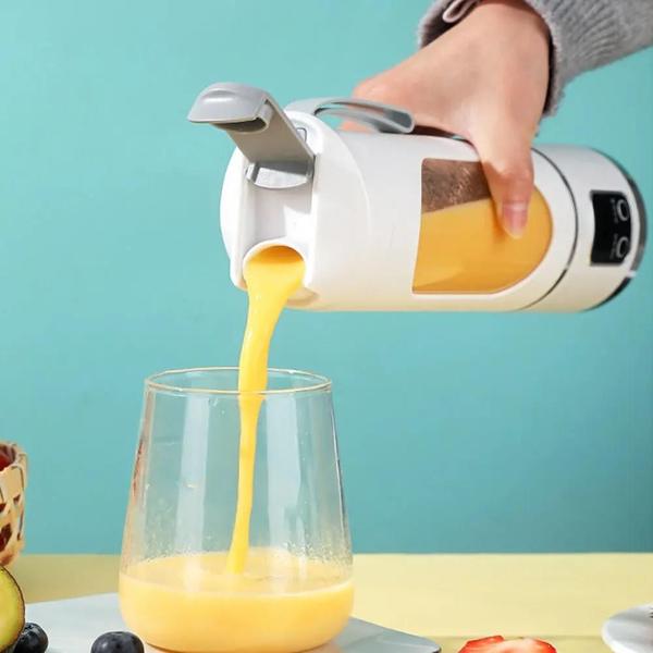 Imagem de Espremedor de frutas portátil com 8 lâminas, liquidificador recarregável USB, triturador de gelo, shakes e smoothies cop