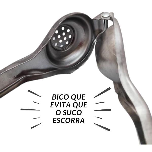 Imagem de Espremedor de laranja e limão Manual Luxo Aço Inox