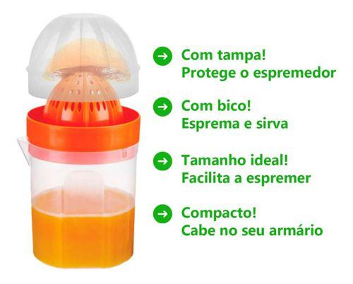 Imagem de Espremedor De Laranja Portátil Fit 510ml Com Tampa 17x10Cm