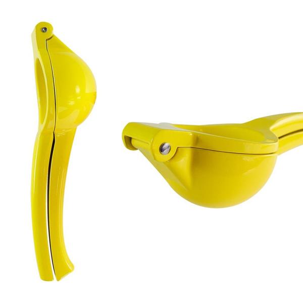 Imagem de Espremedor de Limão Amarelo de Metal de Alta Qualidade Durável Resistente a Corrosão Design Ergonômico