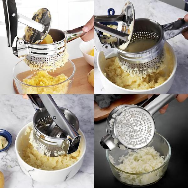 Imagem de Espremedor e Amassador de Batata em Aço Inox Design Moderno Prático para Cozinha