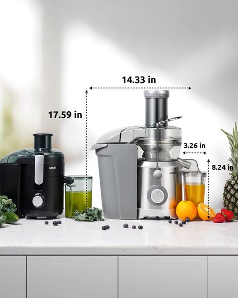 Imagem de Espremedor GDOR 1300W Plus com calha de alimentação de 8 cm, disco de titânio