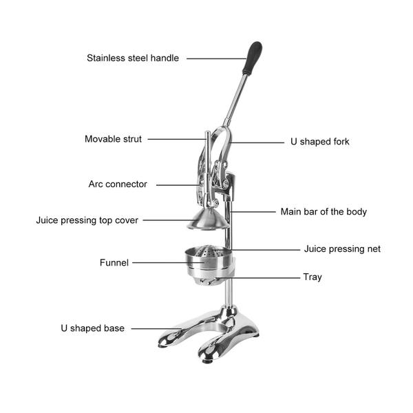 Imagem de Espremedor manual de frutas em aço inoxidável Juicer Tbest