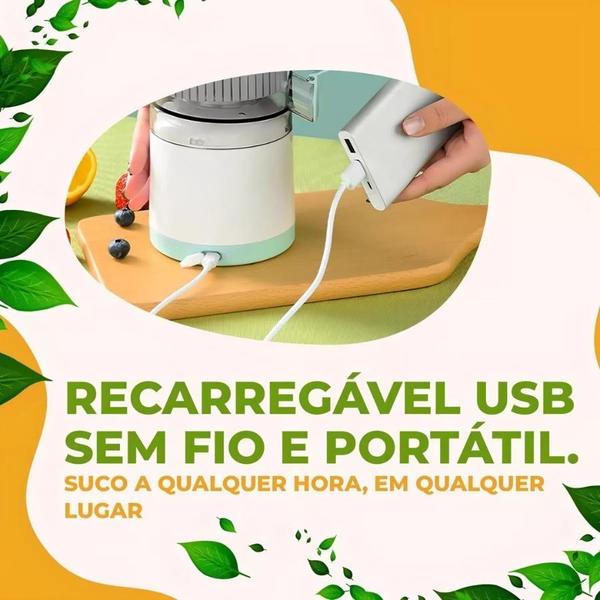 Imagem de Espremedor Portátil para Sucos  Recarregável USB