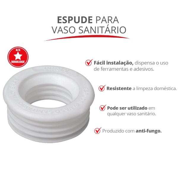 Imagem de Espude Para Vaso Sanitário Tamanho 38mm DN 40 Durín