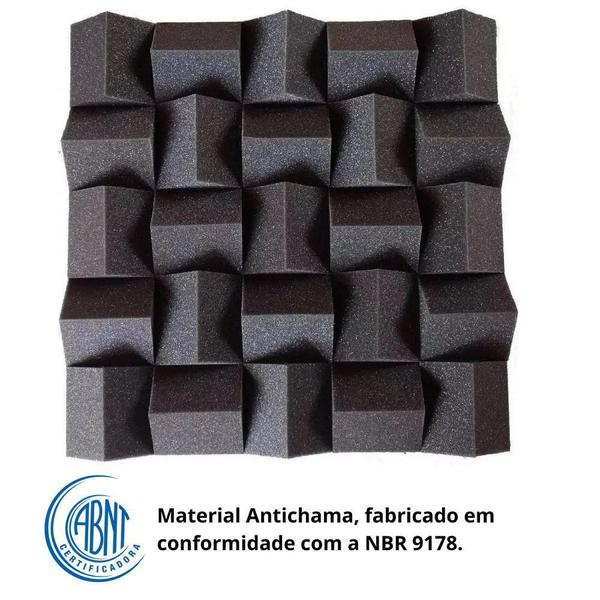 Imagem de Espuma Acustica Decorada Para Parede Bloqueia Som 50Cmtop