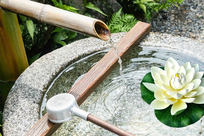 Imagem de Espuma flutuante artificial de flores de lótus NAVADEAL Ivory White 