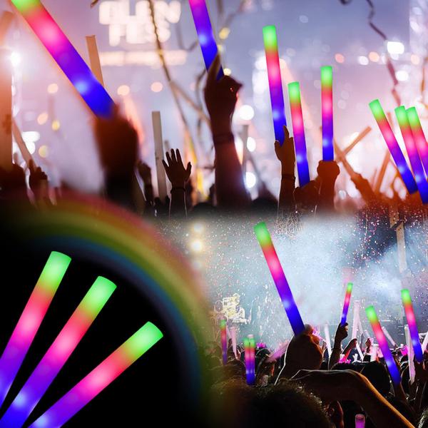 Imagem de Espuma LED Glow Sticks ColorHome Glow in the Dark 100 unidades