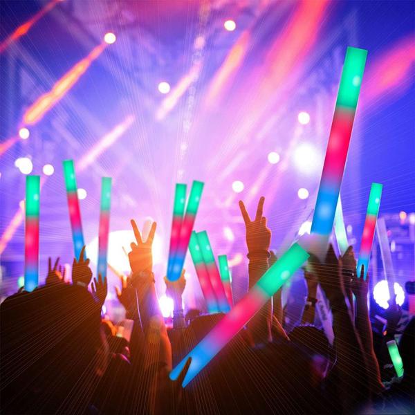 Imagem de Espuma LED Glow Sticks SHQDD de 16 polegadas, 100 unidades com 3 modos de festa