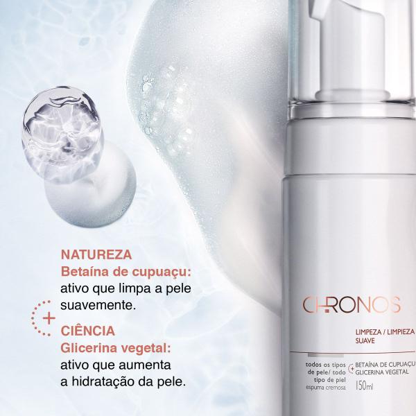 Espuma Limpeza Suave Chronos - NATURA Imagem de Espuma Limpeza Suave Chronos