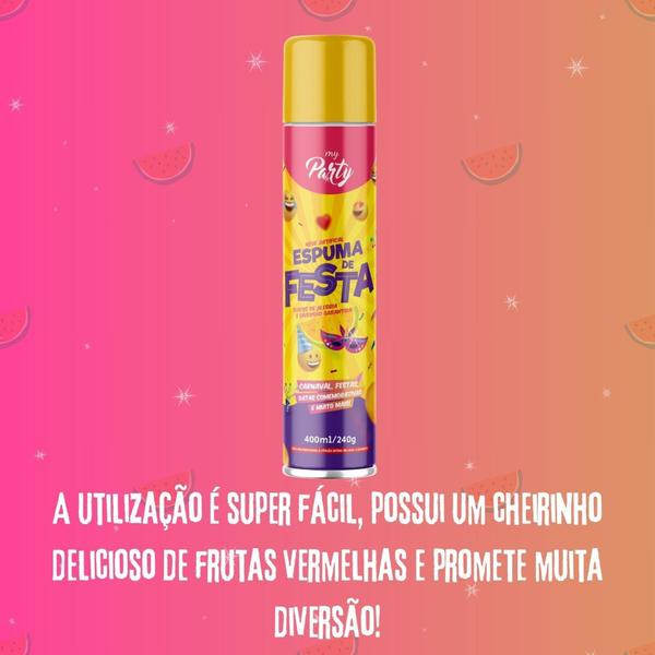 Imagem de Espuma Para Festas Neve Artificial Spray 400ml Carnaval Natal - MUNDIAL PRIME