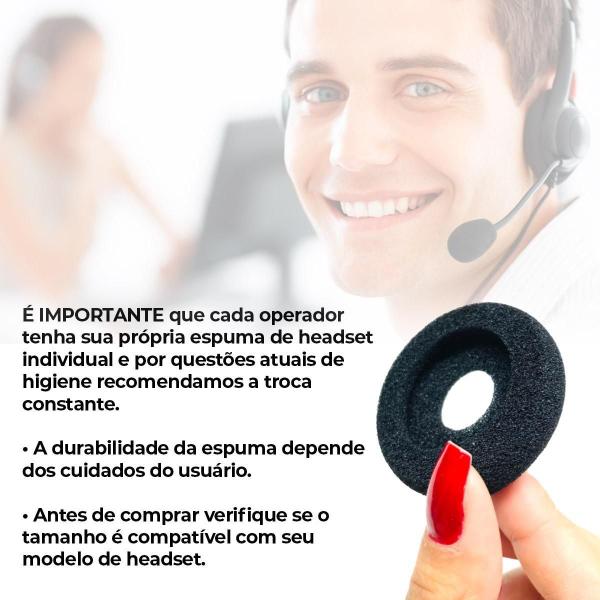 Imagem de Espuma Para Headsets Felitron E Topuse 4.8Cm - Kit Com 10