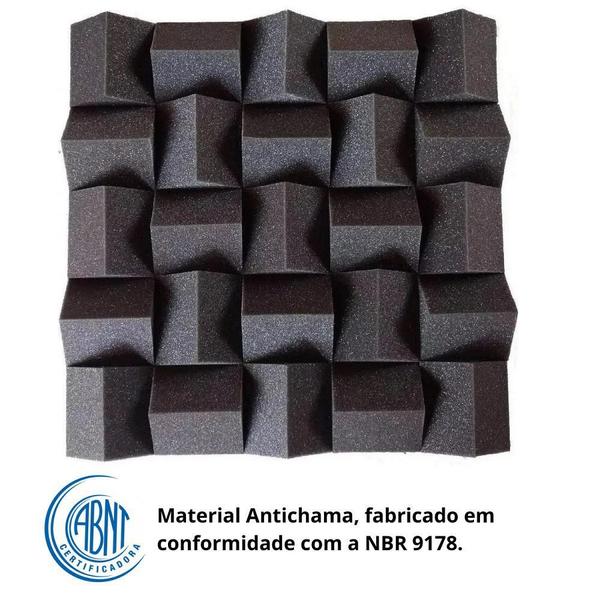 Imagem de Espuma Quadrada Absorvente De Som Decorativa Painel Alpha