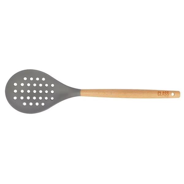 Imagem de Espumadeira Silicone Bambu 31Cm Utensílios Class Home