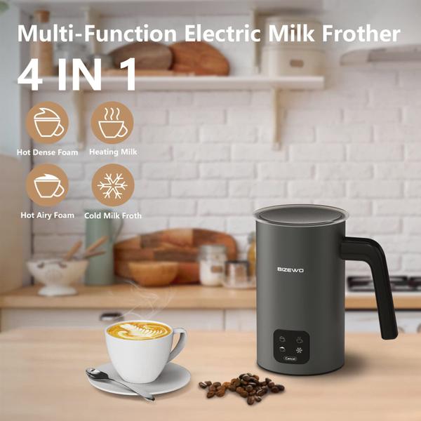 Espumador de café BIZEWO 4 em 1 automático de leite quente/frio Imagem de Espumador de café BIZEWO 4 em 1 automático de leite quente/frio
