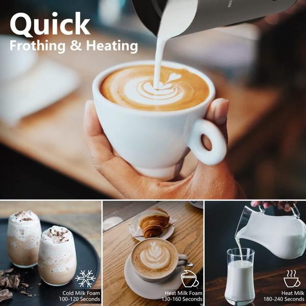 Espumador de café BIZEWO 4 em 1 automático de leite quente/frio Imagem de Espumador de café BIZEWO 4 em 1 automático de leite quente/frio