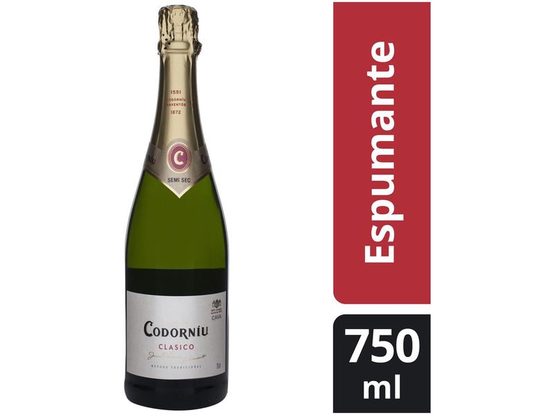 Espumante Branco Meio Seco Codorníu Clasico 750ml Imagem de Espumante Branco Meio Seco Codorníu Clasico 750ml