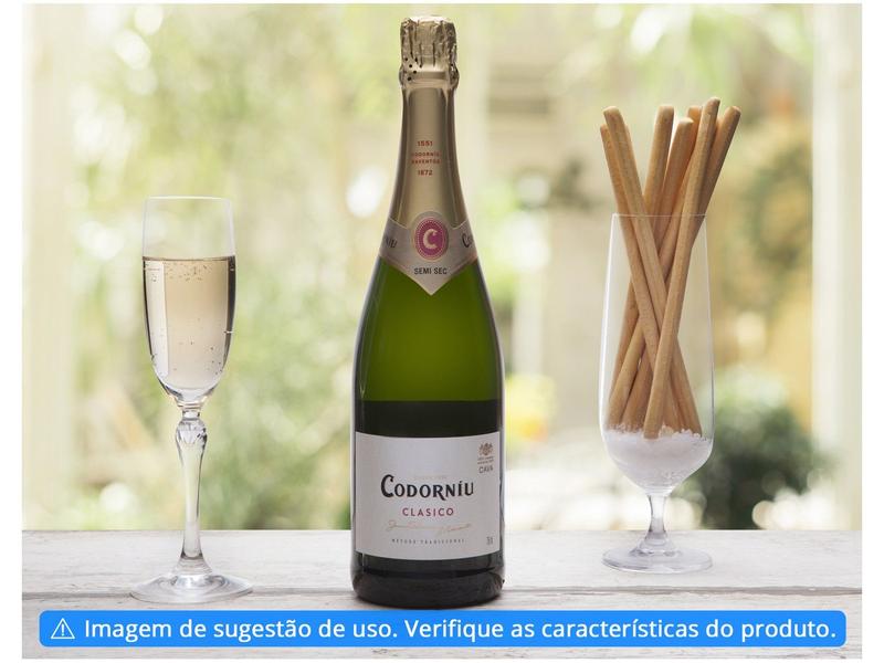 Espumante Branco Meio Seco Codorníu Clasico 750ml Imagem de Espumante Branco Meio Seco Codorníu Clasico 750ml