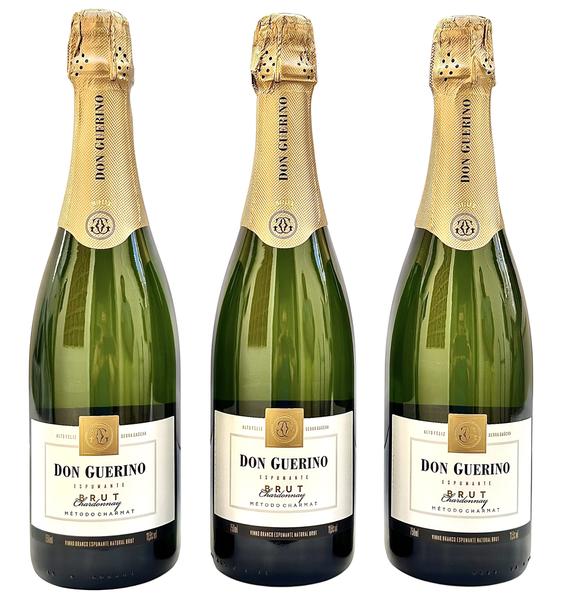 Imagem de Espumante Don Guerino Brut Branco Chardonnay  Kit Com 3 Garrafas  Oferta