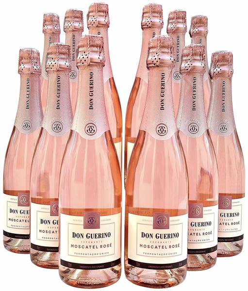 Imagem de Espumante Don Guerino Brut Rosé Moscatel  Kit Com 12 Garrafas  Oferta