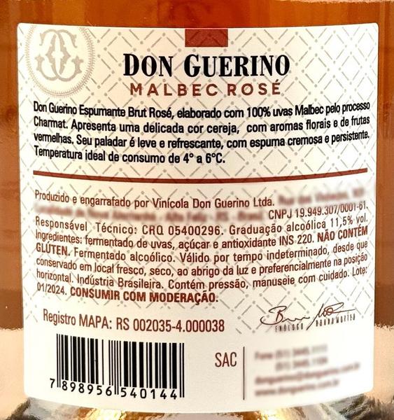 Imagem de Espumante Don Guerino Malbec Brut Rosé  Kit Com 12 Garrafas  Oferta