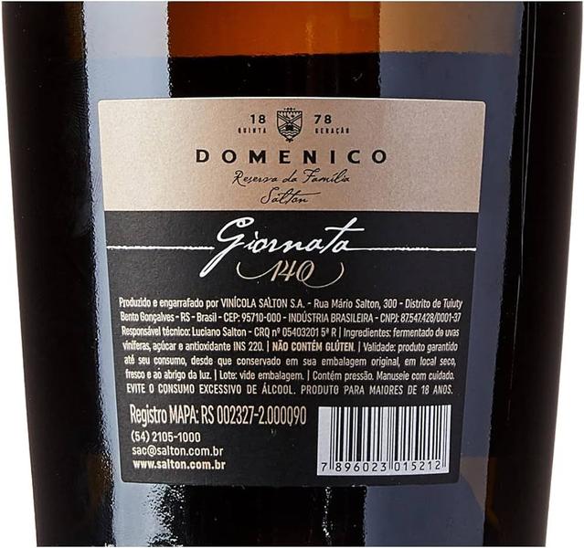 Imagem de Espumante Prosecco Branco Brut Domenico Giornata Salton 6 X750 ML