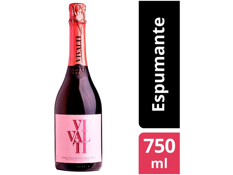 Espumante Rosé Seco Vivalti Brut 750ml Imagem de Espumante Rosé Seco Vivalti Brut 750ml