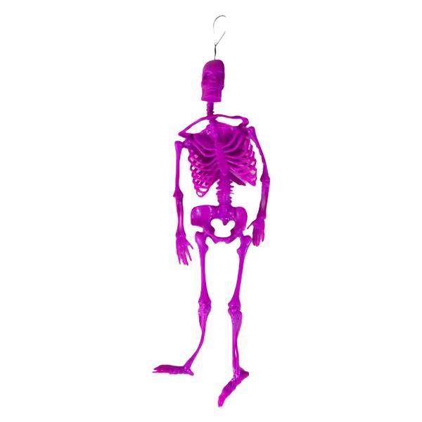 Imagem de Esqueleto Halloween de Borracha Roxo Neon - 33cm