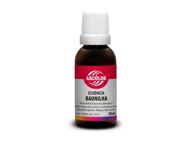 Essência Comestível Artificial Baunilha 30ml Arcolor - Arcólor Imagem de Essência Comestível Artificial Baunilha 30ml Arcolor