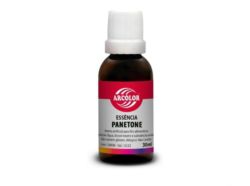 Essência Comestível Artificial Panetone 30ml Arcolor - Arcólor Imagem de Essência Comestível Artificial Panetone 30ml Arcolor